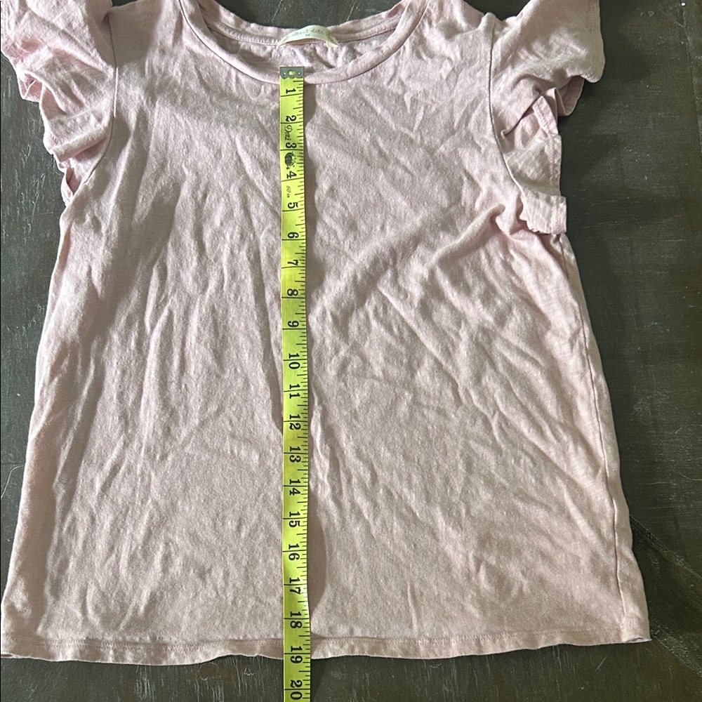 Altar'd State Light Pink Ruffle Sleeve Tee - Picture 5 of 6